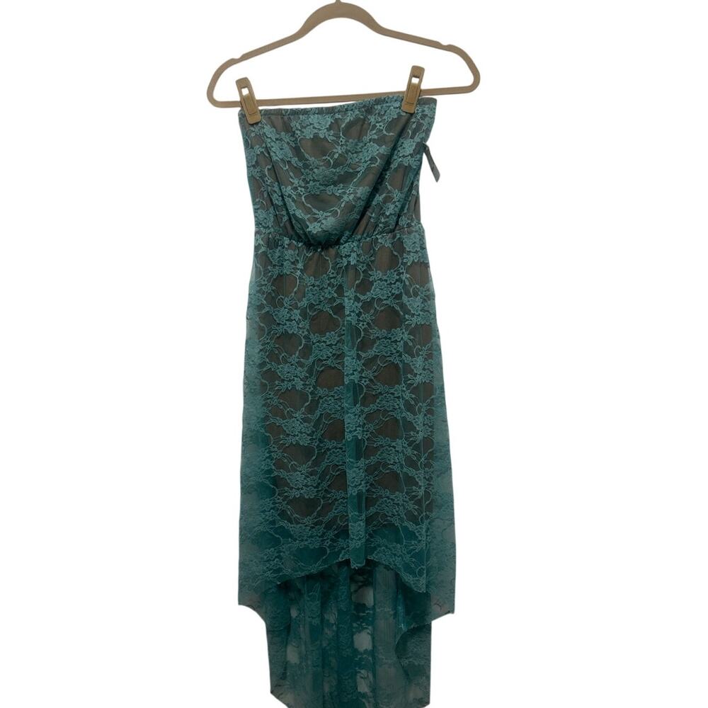 Anology at Mandee Made in USA Nylon Lining Overlay Lace Hi-low Y2K Dress M NWT